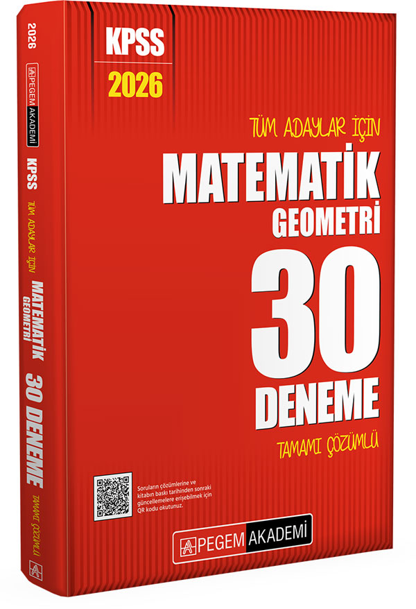 2026 KPSS Tüm Adaylar İçin Matematik-Geometri 30 Deneme Tamamı Çözümlü