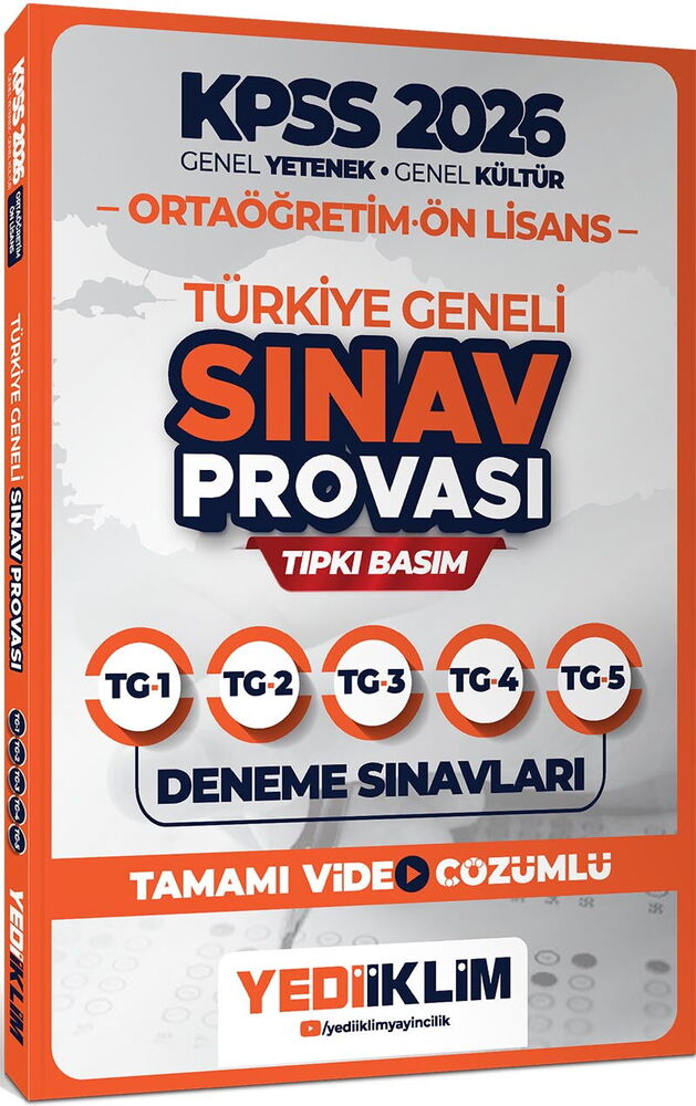 2026 KPSS Ortaöğretim Ön Lisans GY-GK Türkiye Geneli Sınav Provası Tıpkı Basım Deneme Sınavları Tamamı Video Çözümlü