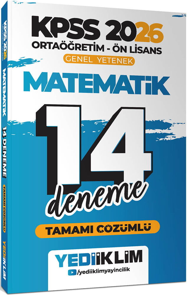 2026 KPSS Ortaöğretim Ön Lisans Genel Yetenek Matematik Tamamı Çözümlü 14 Deneme