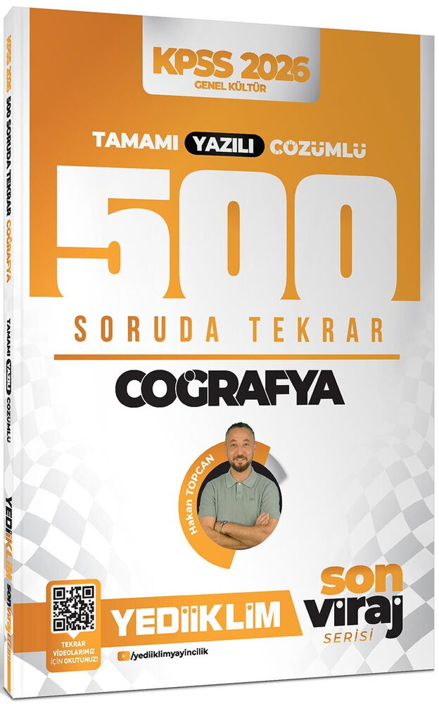 2026 KPSS Son Viraj Serisi Coğrafya Tamamı Yazılı Çözümlü 500 Soruda Genel Tekrar Kampı