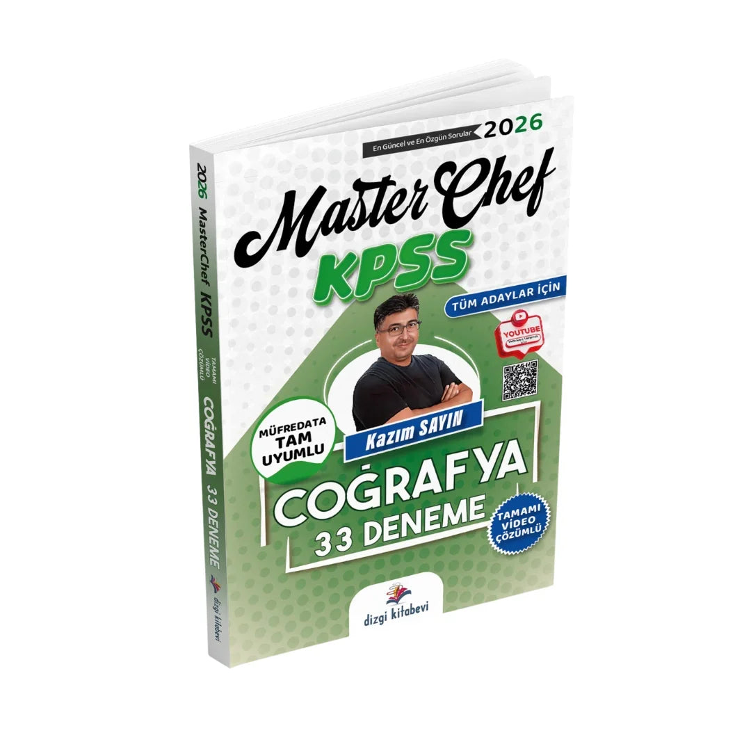 2026 KPSS Tüm Adaylar İçin MasterChef Kpss Coğrafya Tamamı Video Çözümlü 33 Deneme Kazım Sayın