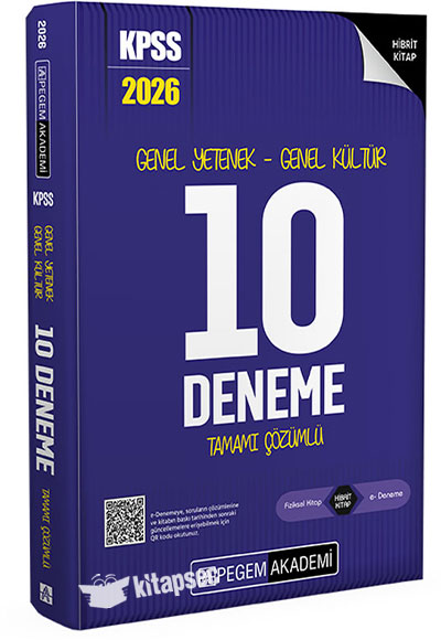 2026 KPSS Genel Yetenek Genel Kültür Tamamı Çözümlü 10 Deneme (MAVİ)