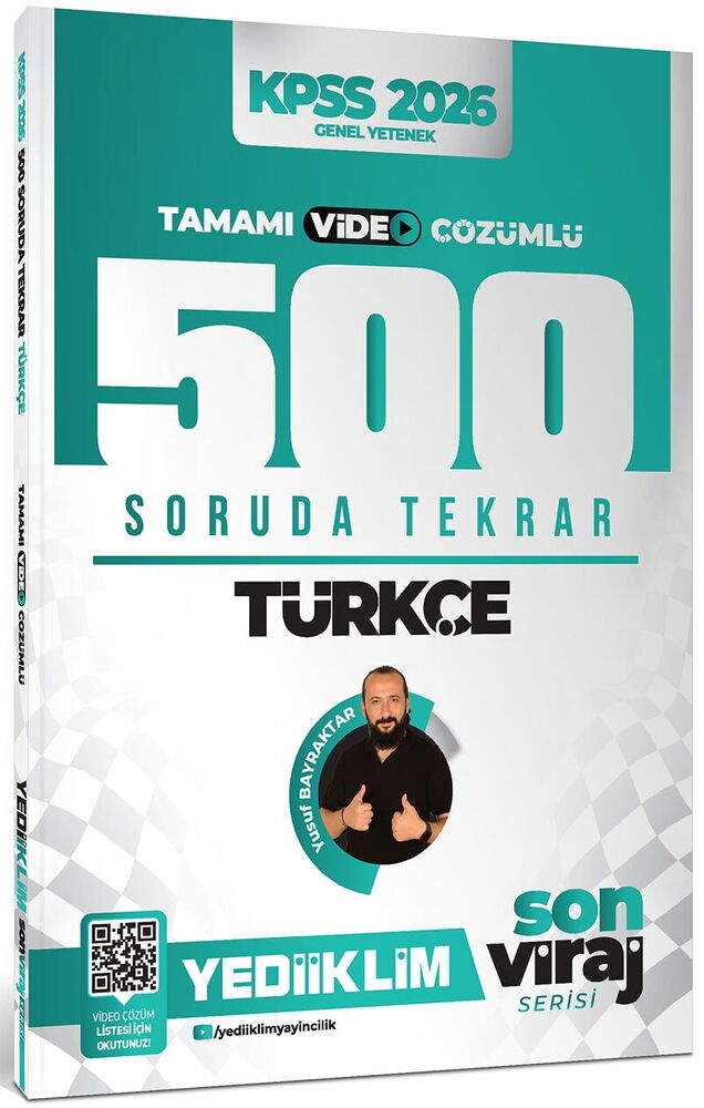 2026 KPSS Son Viraj Serisi Türkçe Tamamı Video Çözümlü 500 Soruda Genel Tekrar Kampı