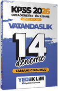 2026 KPSS Ortaöğretim Ön Lisans Genel Kültür Vatandaşlık Tamamı Çözümlü 14 Deneme